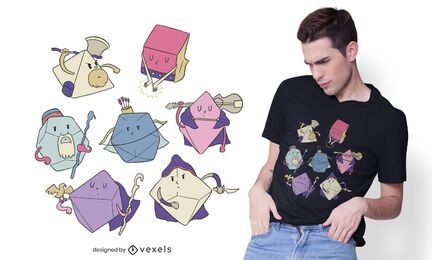 Dice characters t-shirt design Dice characters t-shirt design
