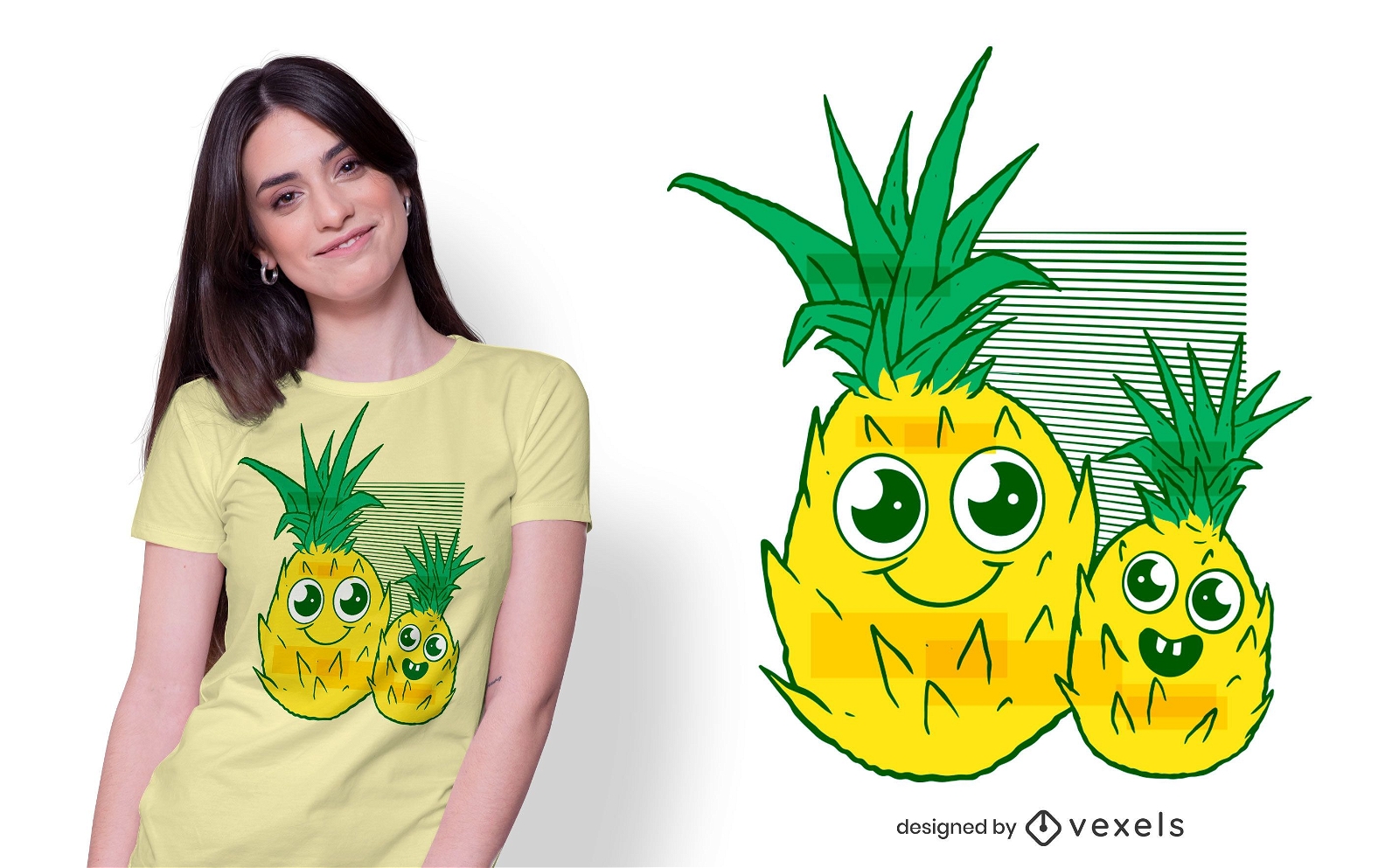 Cute pineapples t-shirt design