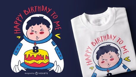 Birthday astronaut t-shirt design