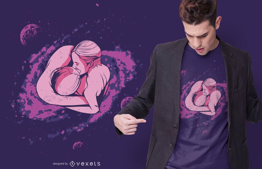 Galaxy beijo design de t-shirt Galaxy beijo design de t-shirt