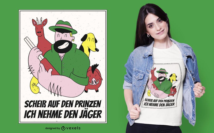 Hunter german t-shirt design Hunter german t-shirt design