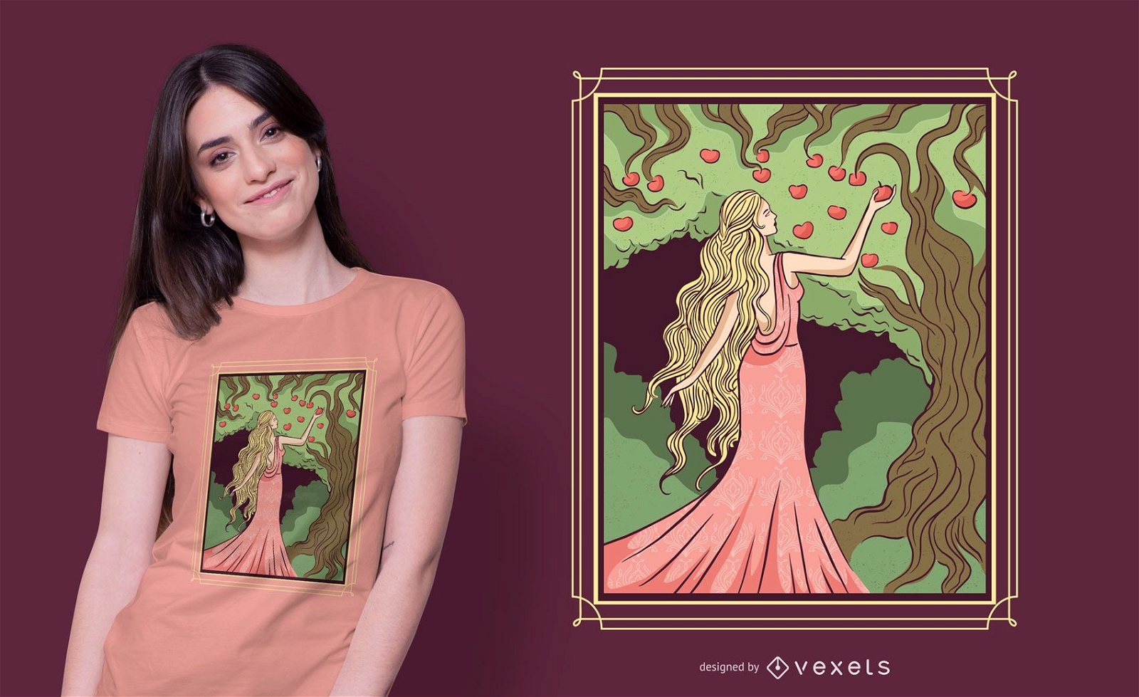 Goddess Idun T-shirt Design