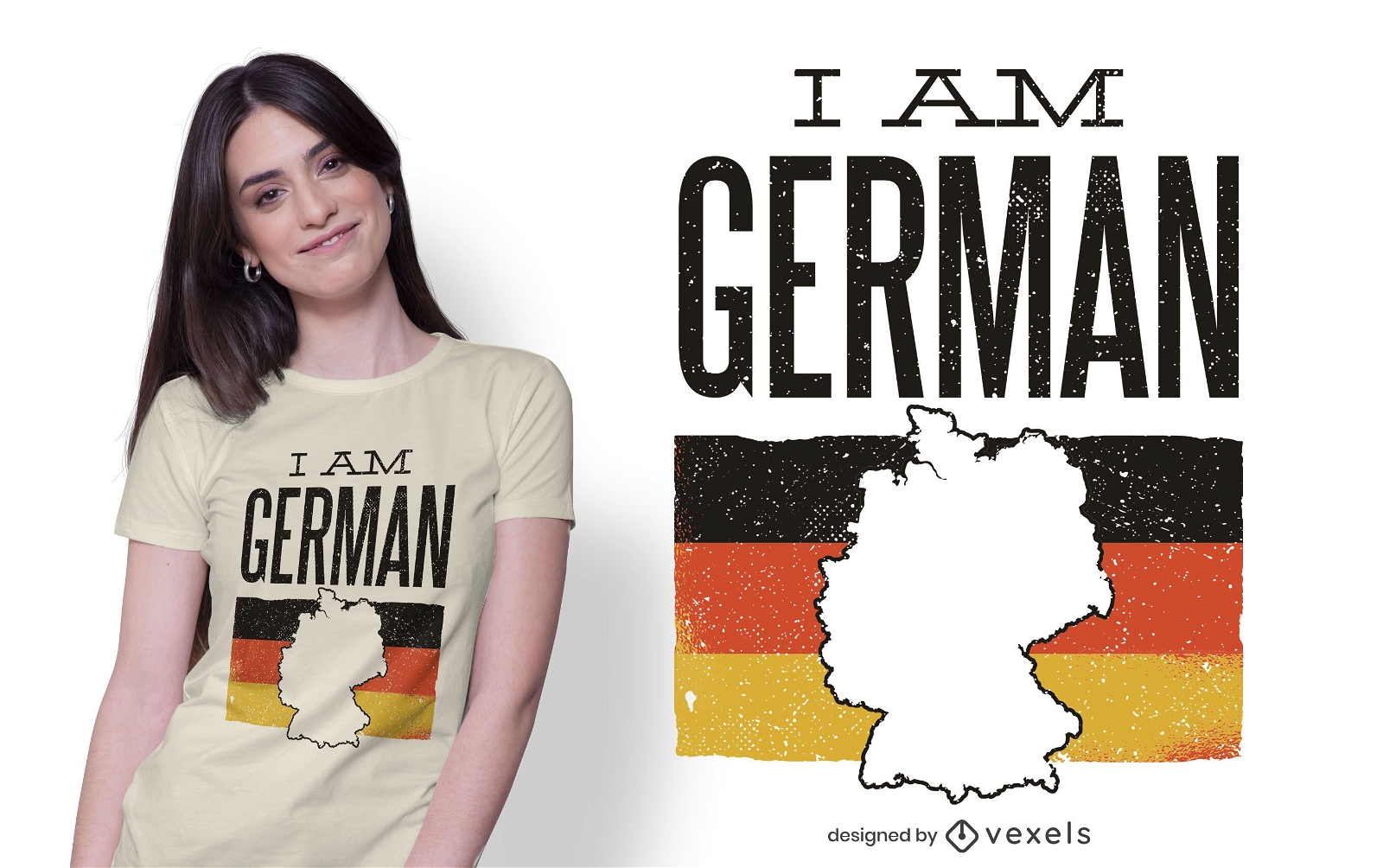 Ich bin deutsches T-Shirt Design