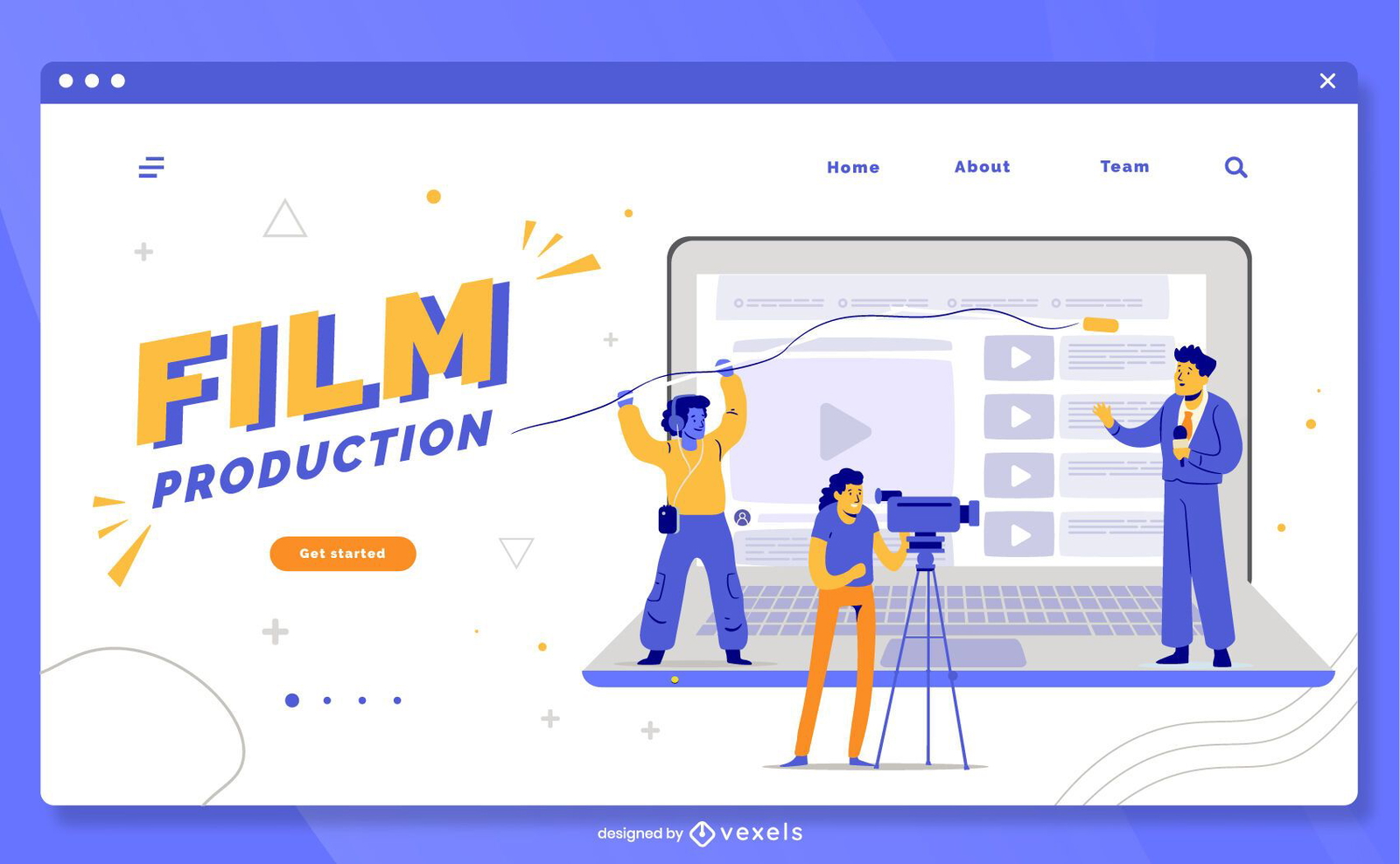 Film production landing page template