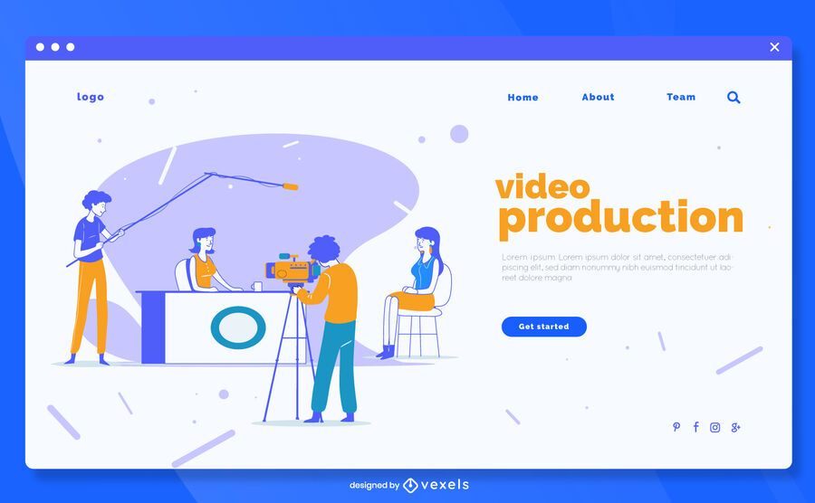 Video production landing page template Video production landing page template