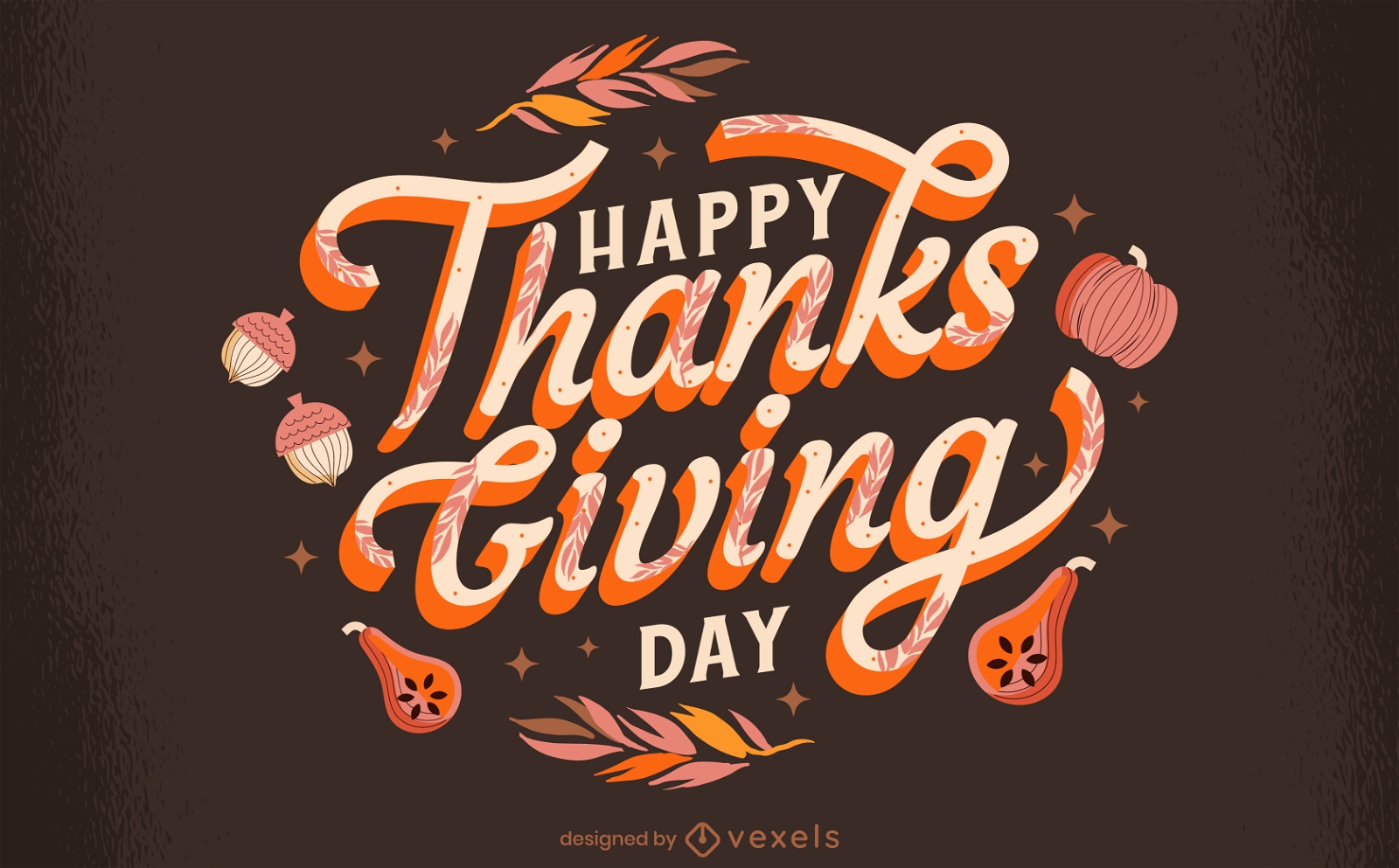 Happy Thanksgiving-Schriftzug-Design