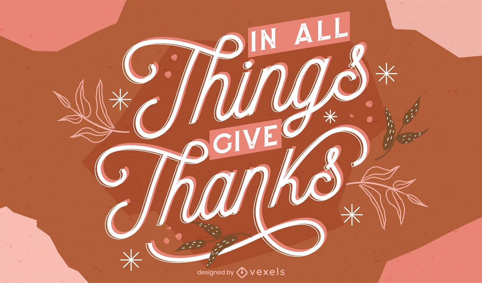 Give thanks thanksgiving lettering