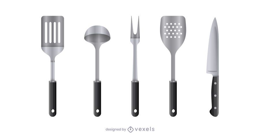 Realistic kitchen tool set Realistic kitchen tool set