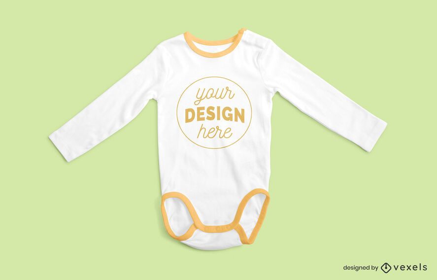Onesie sleeves on sides mockup Onesie sleeves on sides mockup