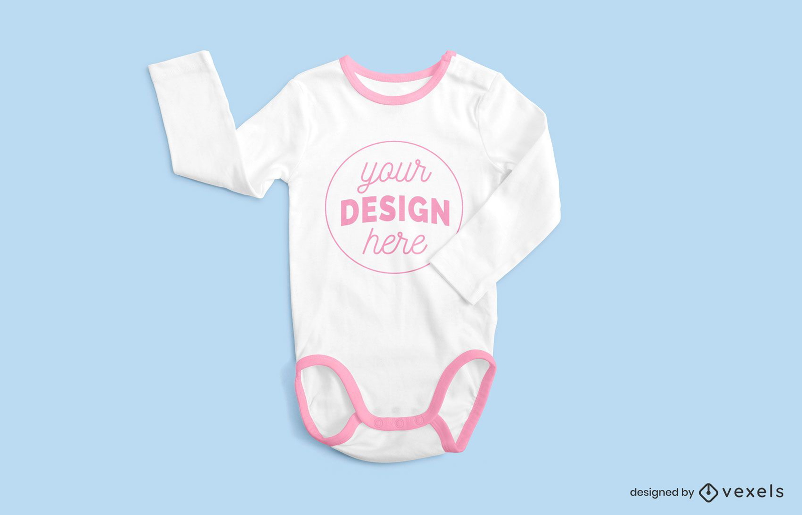 Sleeve crossed onesie mockup