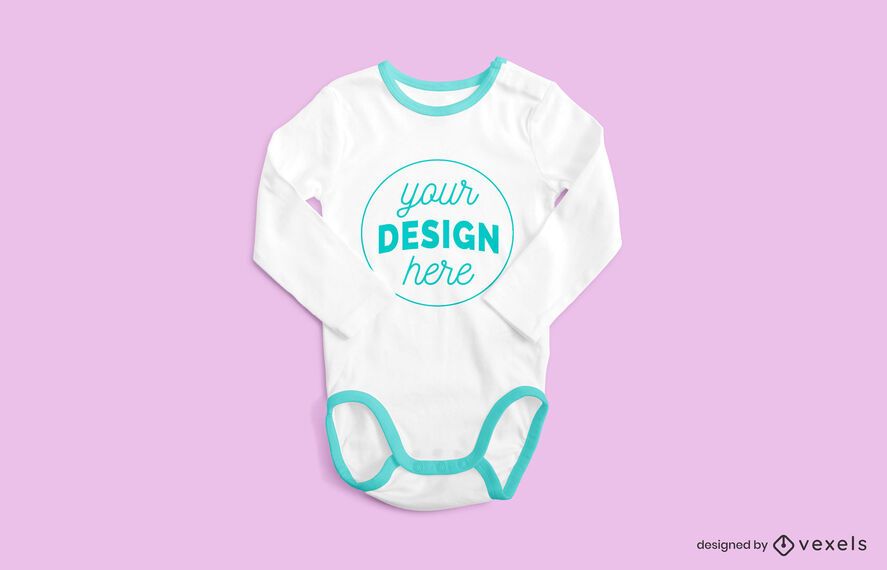 Onesie crossed sleeves mockup Onesie crossed sleeves mockup