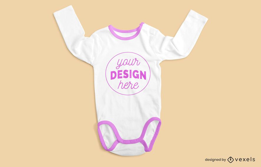 Maquete de mangas onesie Maquete de mangas onesie