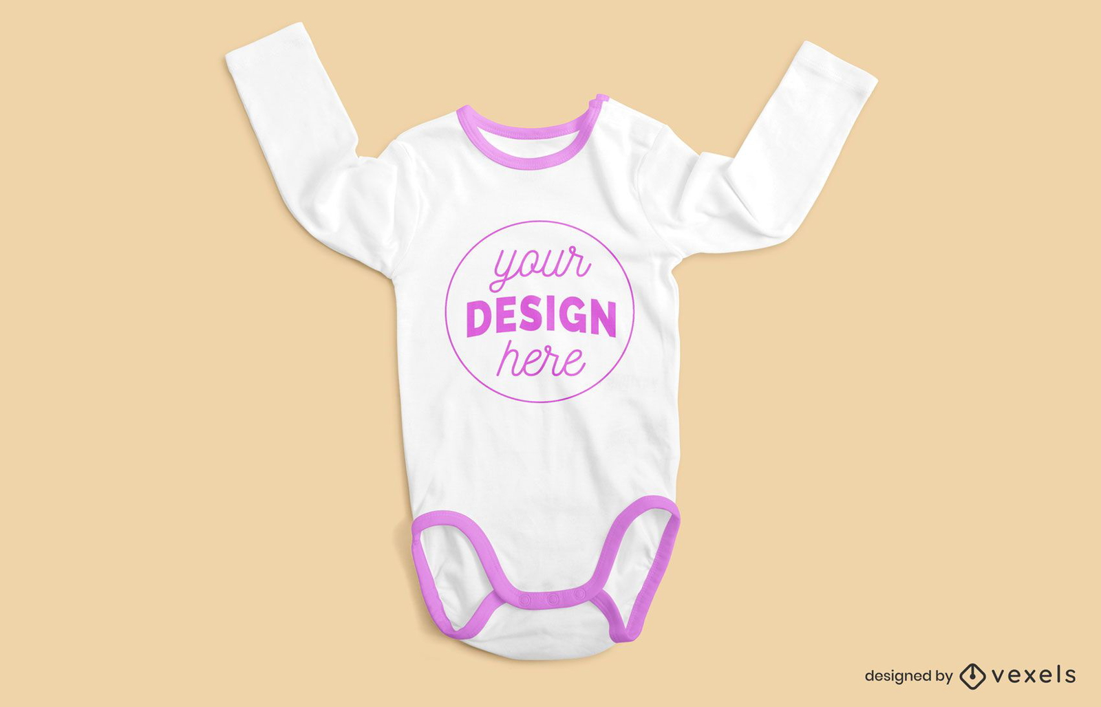 Onesie sleeves up mockup