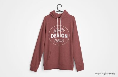 Hanged hoodie mockup design