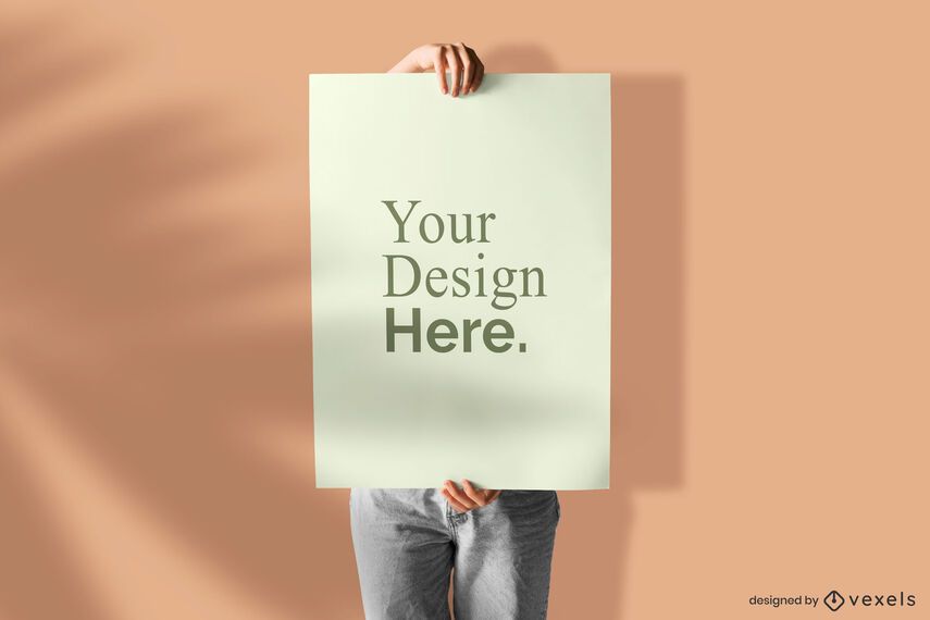 Hand Holding Poster Mockup Hand Holding Poster Mockup