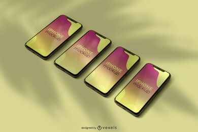 Iphones mockup design set Iphones mockup design set