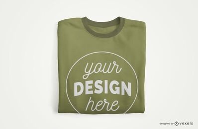 Gefaltetes T-Shirt Merch Mockup