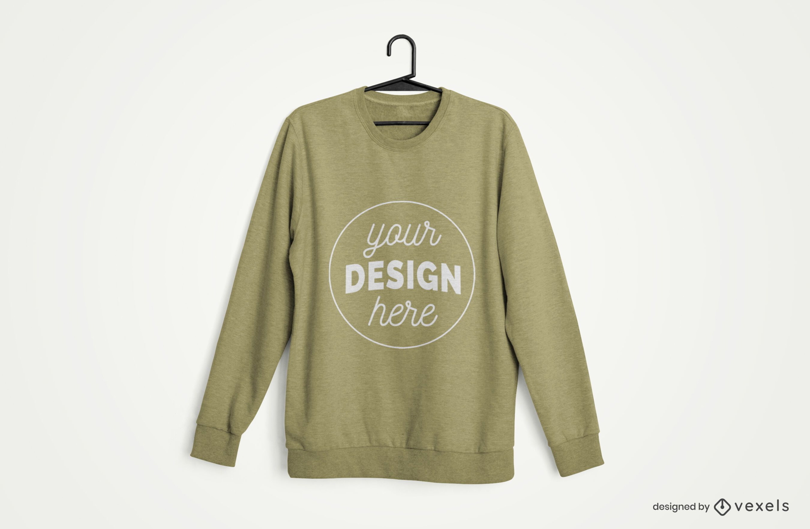 Mockup de sudadera con percha