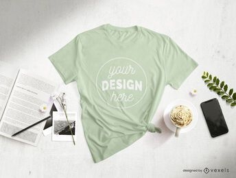 T-shirt photography mockup composition
