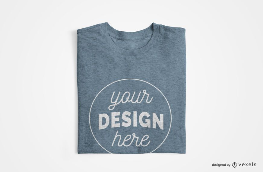 Diseño de maqueta de camiseta doblada Diseño de maqueta de camiseta doblada