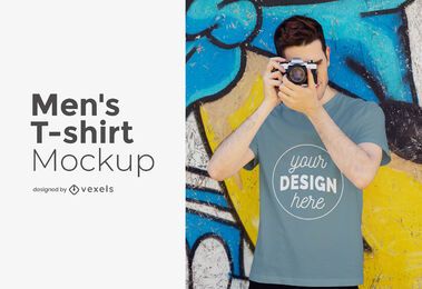 Diseño de maqueta de camiseta para hombre.