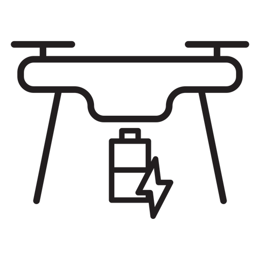 Icono de trazo de drone de carga Diseño PNG