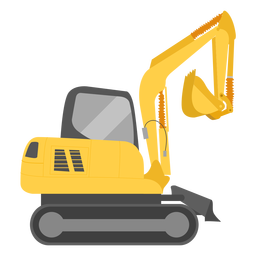Ilustración de excavadora de construcción Diseño PNG