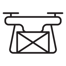 Ícone de traçado do drone de entrega Desenho PNG