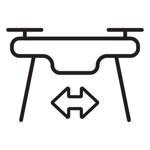 Ícone de traçado de drone voador Desenho PNG
