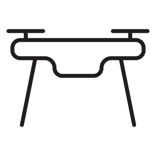 Icono de trazo de drone de vista frontal Diseño PNG