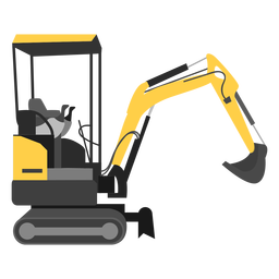 Ilustración de miniexcavadora Diseño PNG