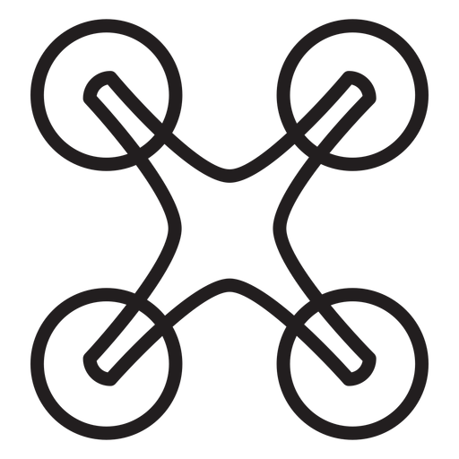 Quadcopter Drohnenschlag Symbol PNG-Design