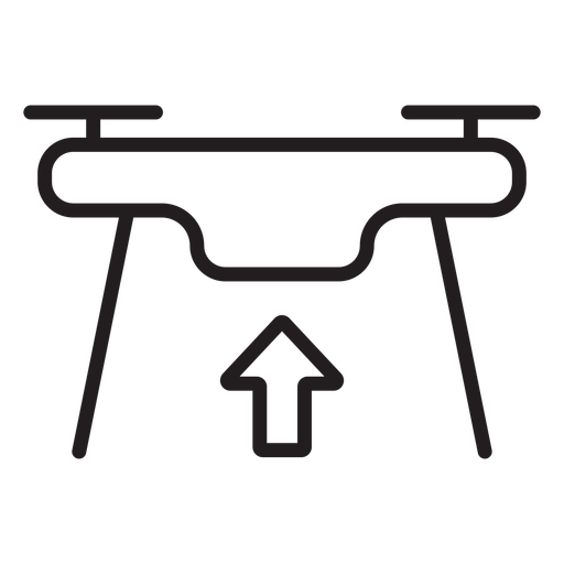 Despegando el icono de trazo de drone Diseño PNG