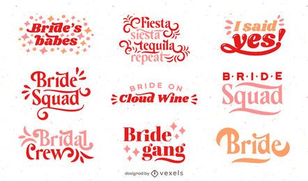 Bachelorette party lettering set Bachelorette party lettering set