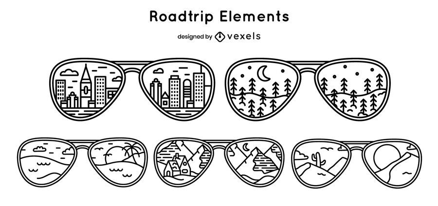 Holiday Sunglasses Stroke Design Pack Holiday Sunglasses Stroke Design Pack