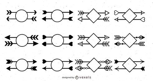 Conjunto de diseño de flecha geométrica Conjunto de diseño de flecha geométrica