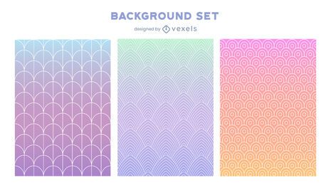 Gradient pastel background set Gradient pastel background set