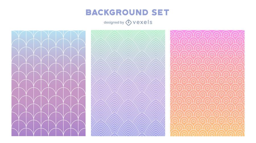 Gradient pastel background set Gradient pastel background set