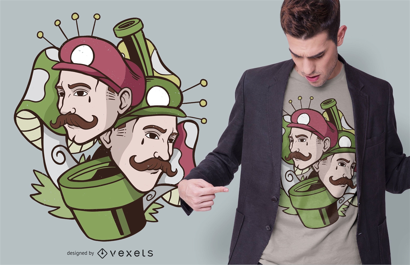 Mushroom Brothers T-shirt Design