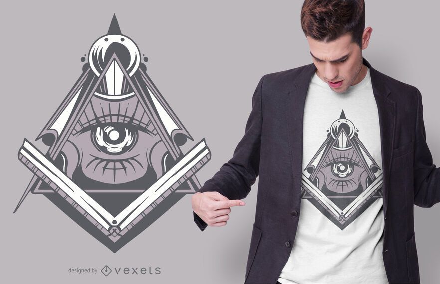 Freemasonry Symbol T-shirt Design Freemasonry Symbol T-shirt Design