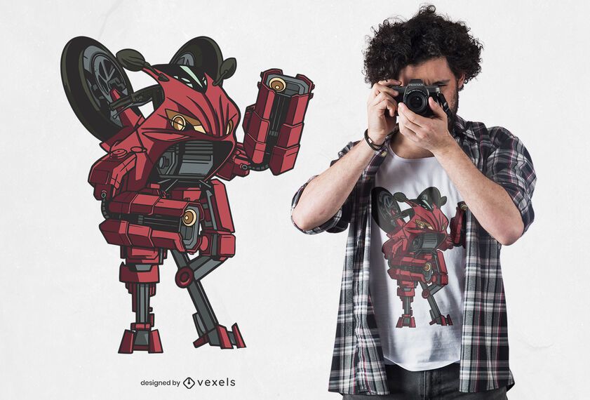 Diseño de camiseta Bike Robot Diseño de camiseta Bike Robot