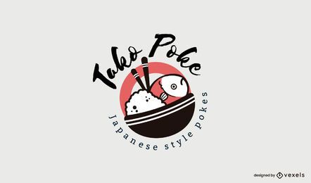 Plantilla de logotipo de restaurante Poke Plantilla de logotipo de restaurante Poke