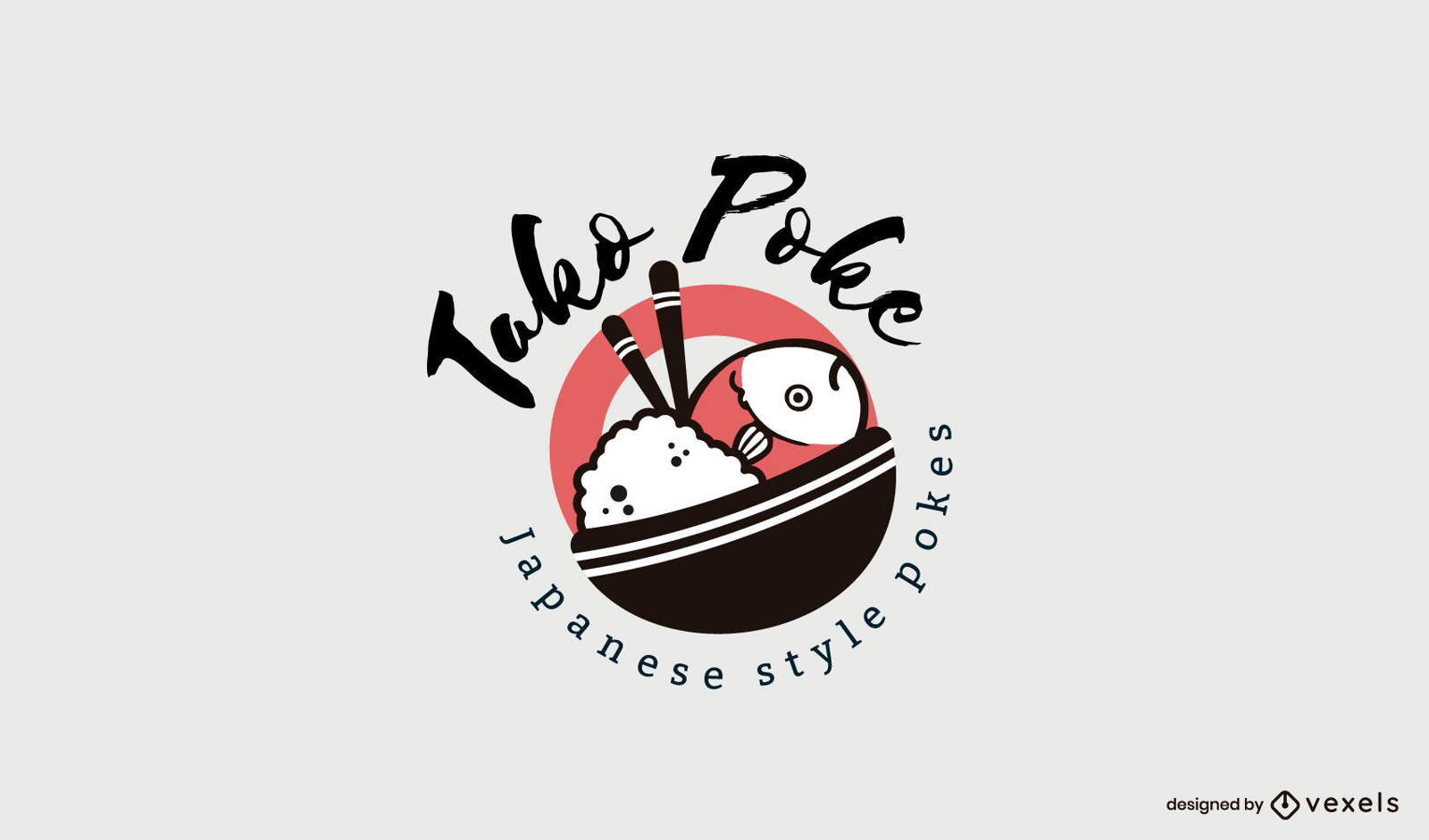 Modelo de logotipo de restaurante poke