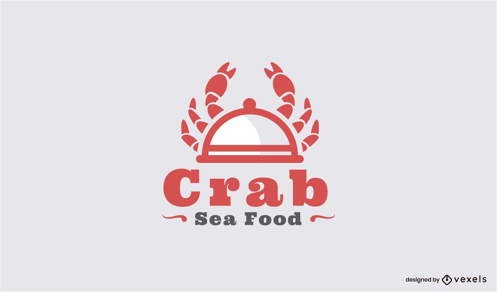 Plantilla de logotipo de restaurante de comida de mar de cangrejo