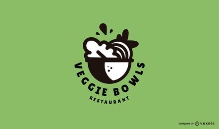 Veggie Bowl Restaurant Logo Template