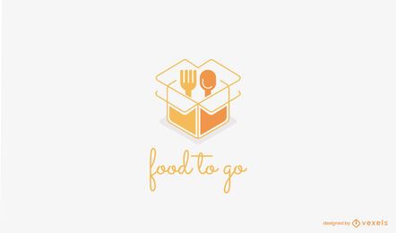 Plantilla de logotipo de comida para llevar Plantilla de logotipo de comida para llevar