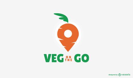 Modelo de logotipo de entrega vegetariana Modelo de logotipo de entrega vegetariana