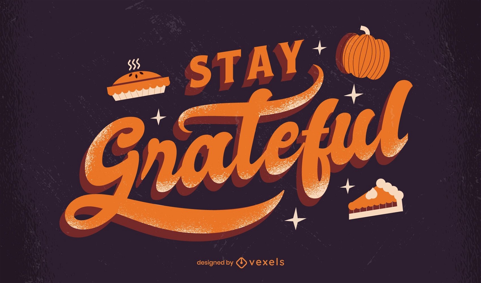 Bleiben Sie dankbar Thanksgiving-Schriftzug