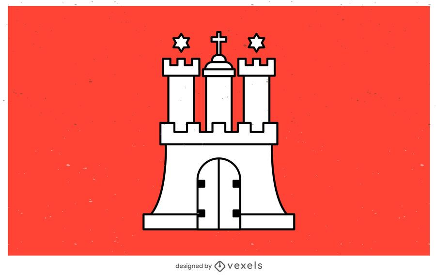 Hamburg state flag design Hamburg state flag design