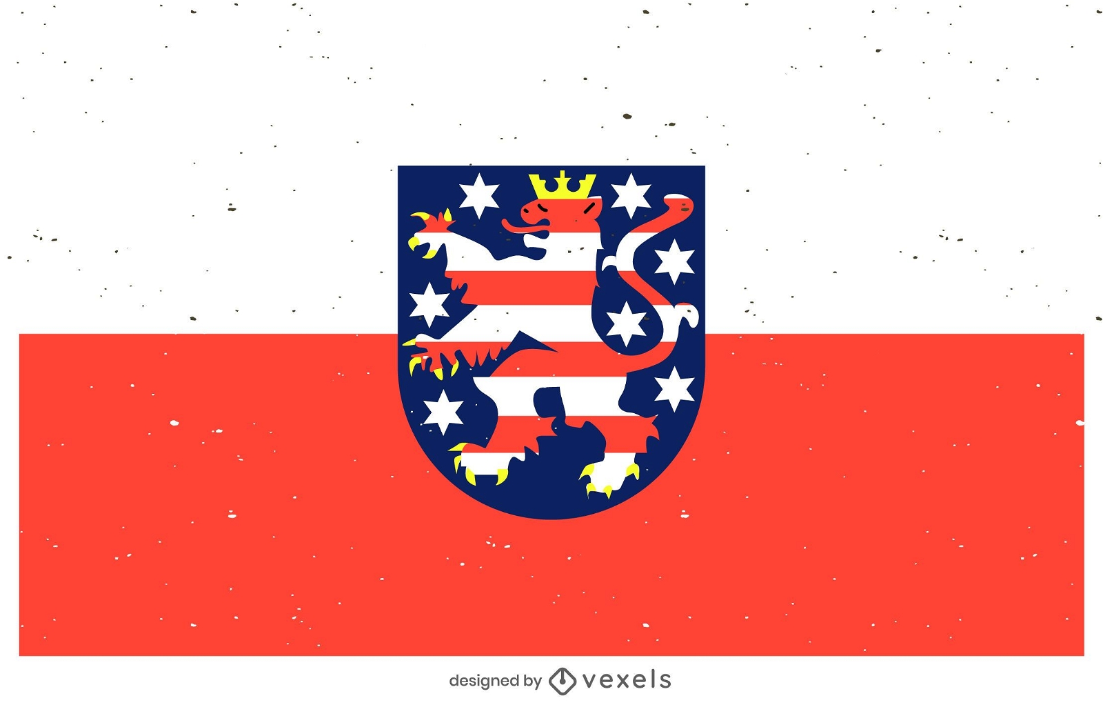 Desenho da bandeira civil de Hessen
